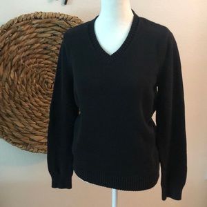 Lands end black sweater small